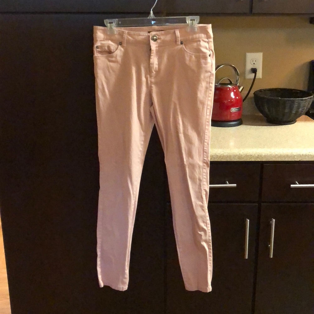Light pink skinny jeans